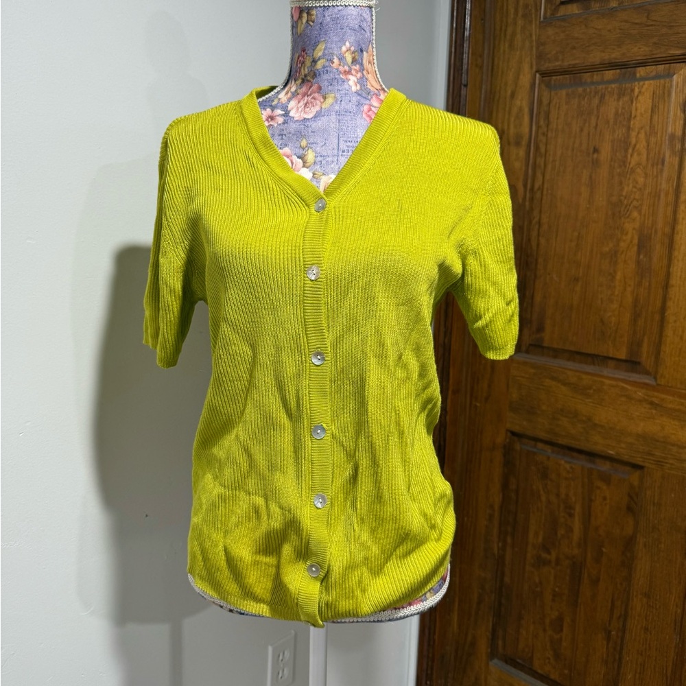 Vintage Barisal Bright Yellow Green Top
